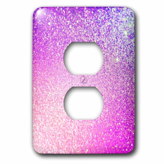 3dRose, Pink Diamond Luxury Glimmer Shiny, 2 plug outlet cover