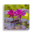 thumbnail image 1 of 3dRose, Pink Nymphaea, Botanic Garden, Coral Gables, Florida., 10x10 Wall Clock, 1 of 8