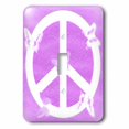 thumbnail image 1 of 3dRose, Pink Sand Peace Sign Butterflies- Inspirational Art, single toggle switch, 1 of 1