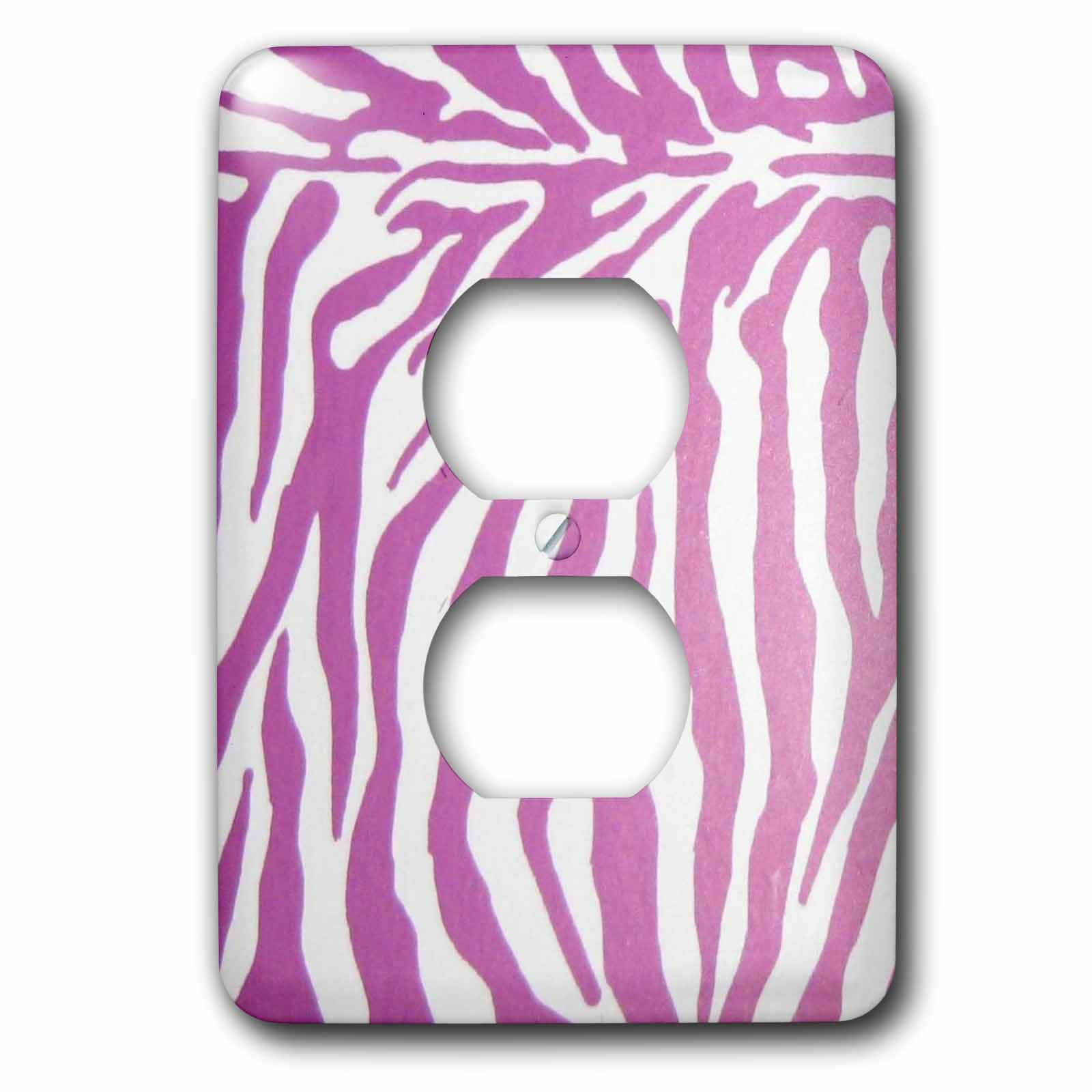3dRose, Pink Zebra Print, 2 plug outlet cover