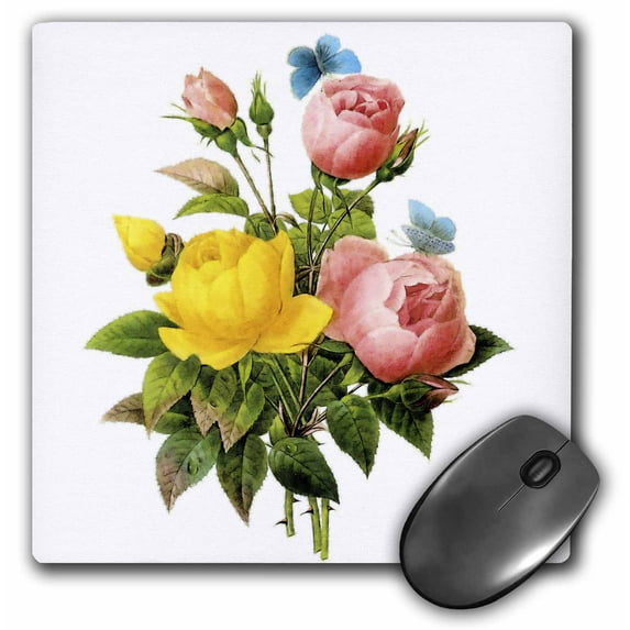 3dRose, Pink and Yellow Roses, MousePad