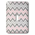 thumbnail image 1 of 3dRose, Pink n Gray Zig Zag Stripes, single toggle switch, 1 of 1