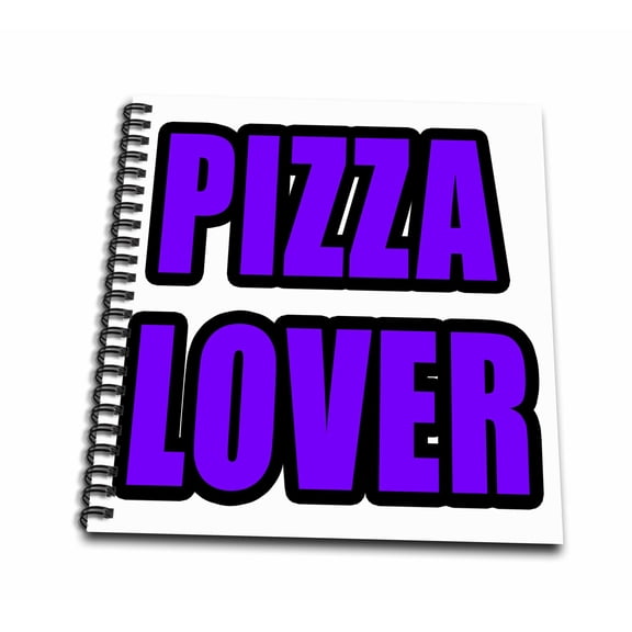 3dRose, Pizza Lover Purple, Mini Notepad 4 x 4 inch