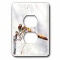 thumbnail image 1 of 3dRose, Platinum White Dragonfly, 2 plug outlet cover, 1 of 1