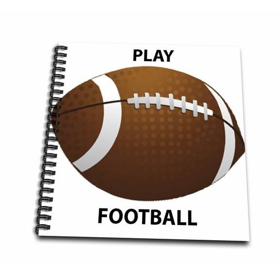 3dRose, Play Football, Drawing Book 8 x 8 inch