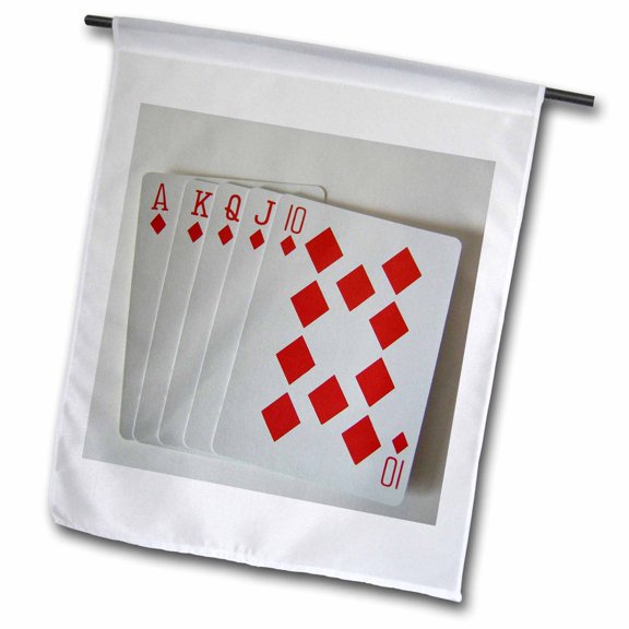 3dRose, Poker Hand, 12 x 18 inch Garden Flag