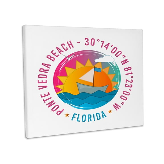 3dRose, Ponte Vedra Beach, St. Johns County, Florida Beaches Travel Gift, Museum Grade Canvas Wrap 14x11