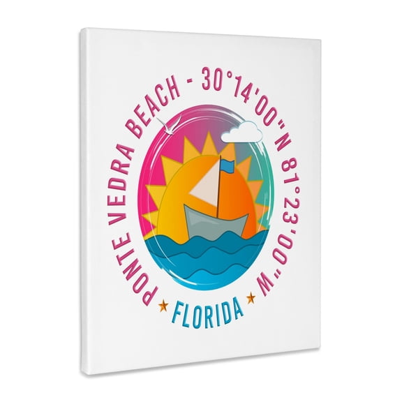 3dRose, Ponte Vedra Beach, St. Johns County, Florida Beaches Travel Gift, Museum Grade Canvas Wrap 16x20