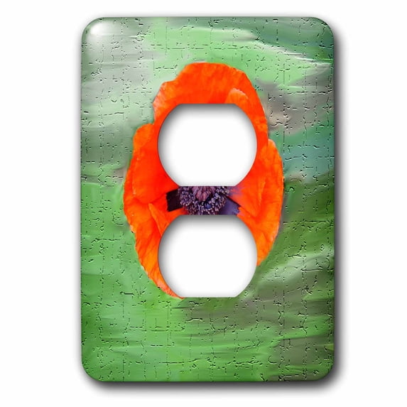 3dRose, Poppy Flower, 2 plug outlet cover