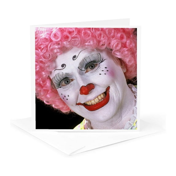 3drose, Portrait of a Clown for a Childrens Show - Li07 Bba0060 - Bill Bachmann, 1 Greeting Card with Envelope