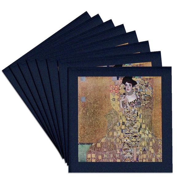 3dRose, Portriat of Adele Block-Bauer I by Gustav Klimt, Set of 8 Ceramic Tile Coasters