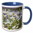 thumbnail image 1 of 3drose, Portugal, Evora. Field of White Daisies and Purple Sage., 15oz Two-tone Blue Mug, 1 of 6
