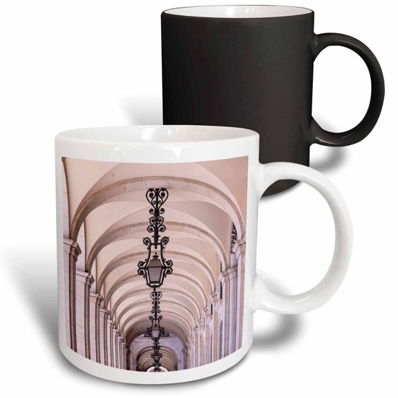 3drose, Portugal, Lisbon. an Outdoor Arched Passageway at the Supreme Court., 11oz Magic Transforming Mug