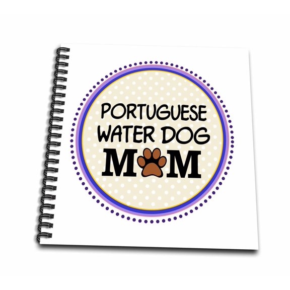 3dRose, Portuguese Water Dog Mom - Doggie mama by breed - paw print mum love - doggy lover proud pet owner, Memory Book 12 x 12 inch