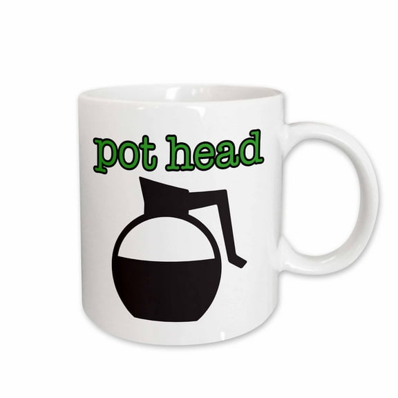 3drose, Pot Head Green, 15oz Mug