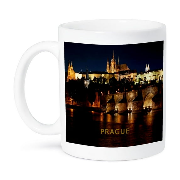 3dRose, Prague Czech Republic At Night, 15oz Mug