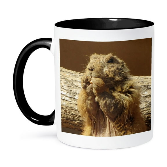 3dRose, Prairie dog, 15oz Two-Tone Black Mug