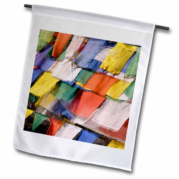 3dRose, Prayer Flags at Dochu La, Bhutan-AS04 HGA0035 - Howie Garber, 12 x 18 inch Garden Flag