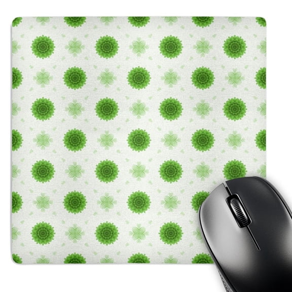 3dRose, Prettiest Green Flower Pattern, MousePad