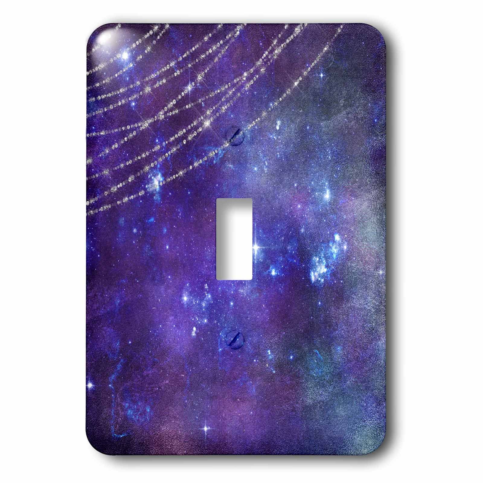 3dRose, Pretty Blue Watercolor Galaxy Night With Printed String Lights ...