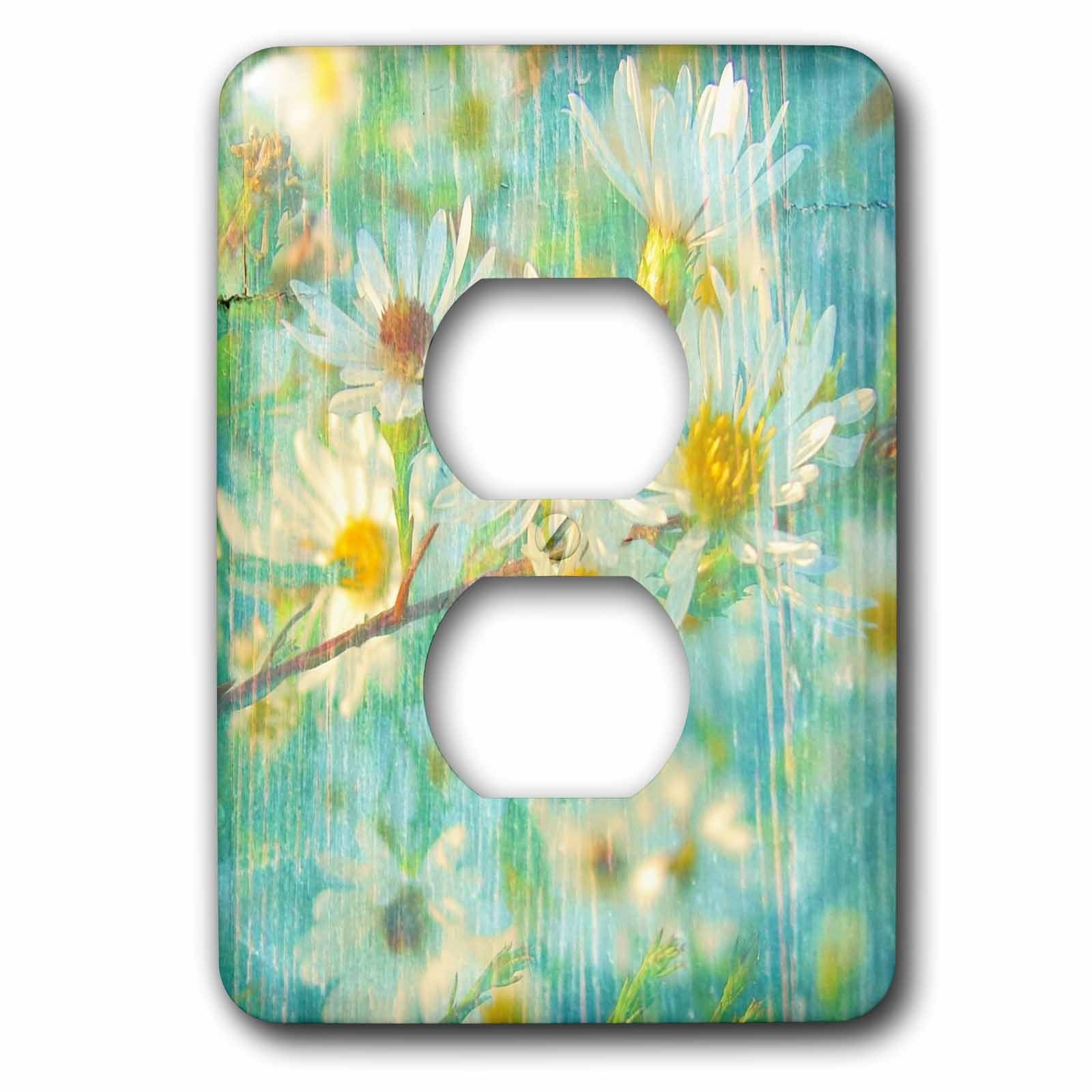 3dRose, Pretty Daisies by Angelandspot, 2 plug outlet cover