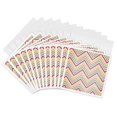 thumbnail image 1 of 3drose, Pretty Pastel Chevron Stripes Pattern in Pink and Blue, 12 Greeting Cards with Envelopes, 1 of 7