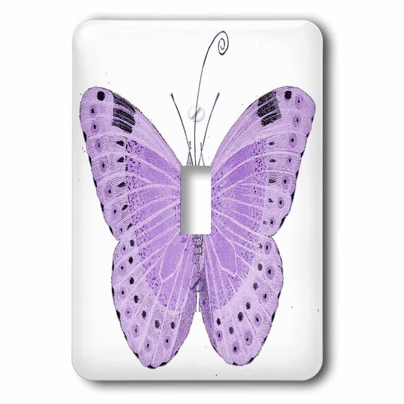3dRose, Pretty Purple Butterfly, single toggle switch