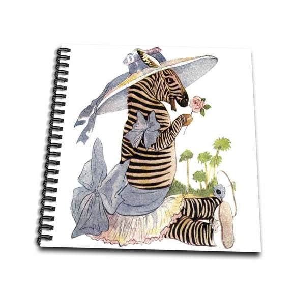 Pretty Zelda Zebra Cartoon Memory Book 12 x 12 inch db-183354-2