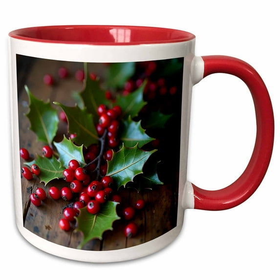 3drose, Primary Colors Abstract Art Composition, 15oz Two-tone Red Mug