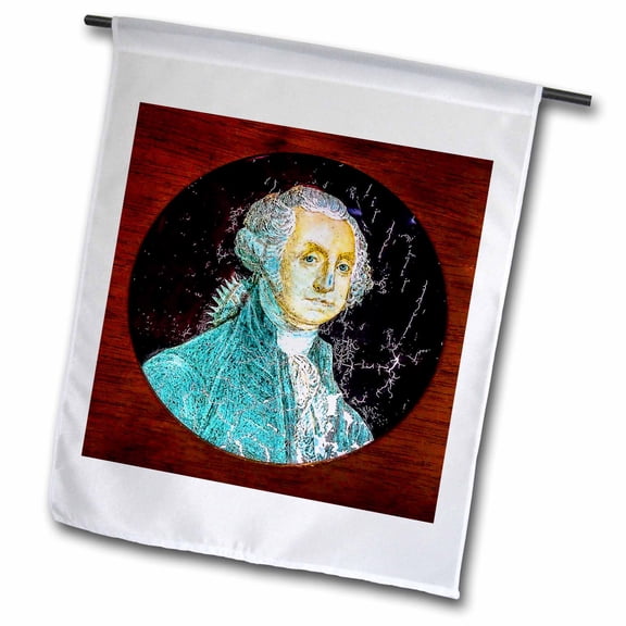 3dRose, Primitive Drawing of George Washington Photo of Magic Lantern Slide, 12 x 18 inch Garden Flag