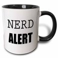 thumbnail image 1 of 3drose, Print of the Text, Nerd Alert, 15oz Two-tone Black Mug, 1 of 6