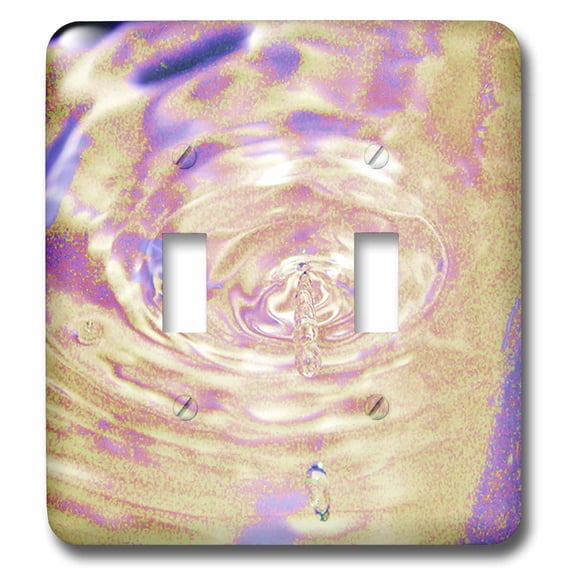 3dRose, Print of Beige Marbled Water Vortex, double toggle switch