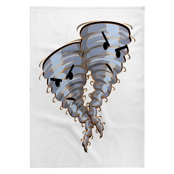 3dRose, Print of Cartoon Of 2 Tornados, 22x30 Bath Hand Pool Towel