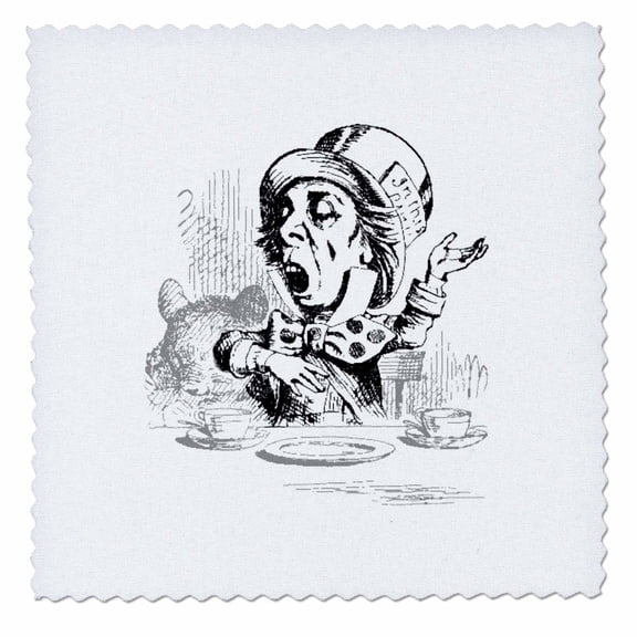 3dRose, Print of Mad Hatter From Alice In Wonderland, 12x12 inch quilt square