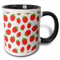 thumbnail image 1 of 3drose, Print of Strawberries, 11oz Two-tone Black Mug, 1 of 6