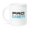 thumbnail image 1 of 3dRose, Pro gamer - cool gaming job or hobby and proud of it - pro-gamer in black and blue - stylish text, 11oz Mug, 1 of 7