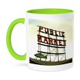 thumbnail image 1 of 3dRose, Public Market Seattle , 11oz Two-Tone Green Mug, 1 of 3