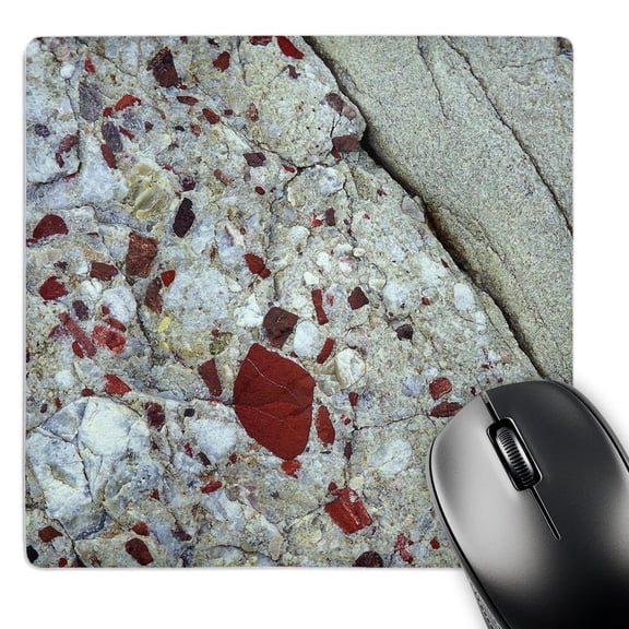 3dRose, Pudding stone, jasper quartz, rock mineral - US23 BJA0030 - Jaynes Gallery, MousePad