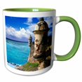 thumbnail image 1 of 3drose, Puerto Rico, San Juan, Fort San Felipe Del Morro - Ca27 Mgl0047 - Miva Stock, 11oz Two-tone Green Mug, 1 of 6