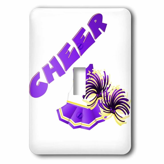 3dRose, Purple Cheerleader, single toggle switch