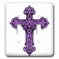 thumbnail image 1 of 3dRose, Purple Decorative Religious Cross, double toggle switch, 1 of 1