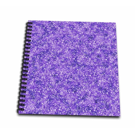 3dRose, Purple Glitter, Mini Notepad 4 x 4 inch
