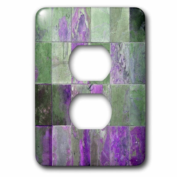 3dRose, Purple Rusted Tile, 2 plug outlet cover