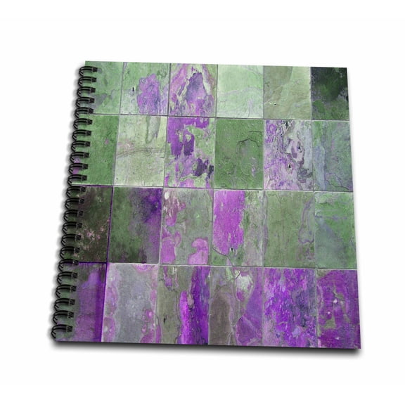 3dRose, Purple Rusted Tile, Drawing Book 8 x 8 inch