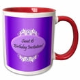 thumbnail image 1 of 3drose, Purple Sweet 16 Birthday Invitations, 15oz Two-tone Red Mug, 1 of 6