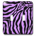 thumbnail image 1 of 3dRose, Purple and Black Zebra Print, double toggle switch, 1 of 1