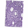 thumbnail image 1 of 3dRose, Purple modern floral pattern - white flower print - trendy fashion contemporary girly summer flowers, 15x22 Hand Towel, 1 of 1