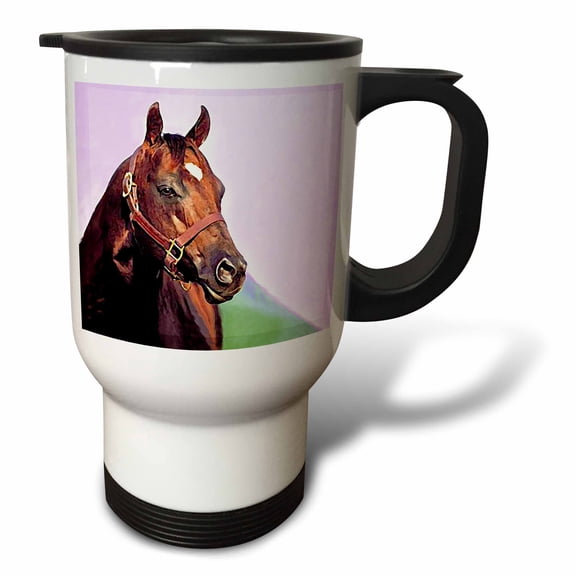 3drose, Quarter Horse, 14oz Stainless Steel Travel Mug