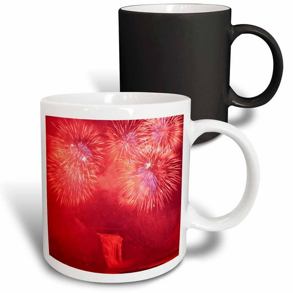 3drose, Quebec, Montmorency Falls Park Fireworks-cn10 Mde0057 - Michael Defreitas, 11oz Magic Transforming Mug
