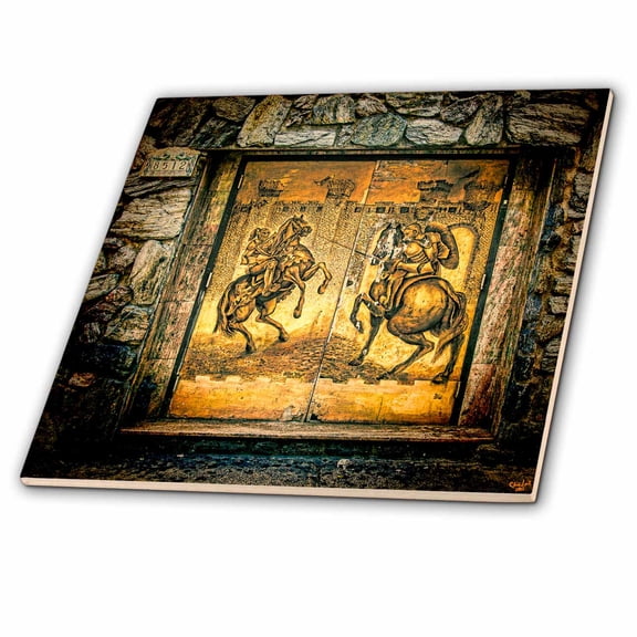 3dRose, Queens Doors Spanish Knights, 8 Inch Ceramic Tile